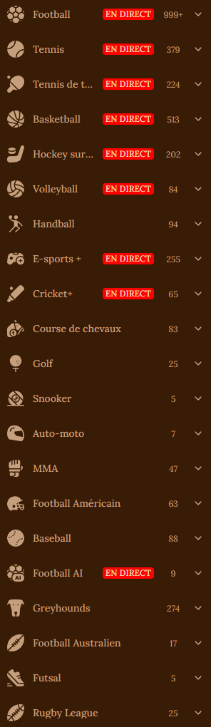 Các môn thể thao AmunRa Casino