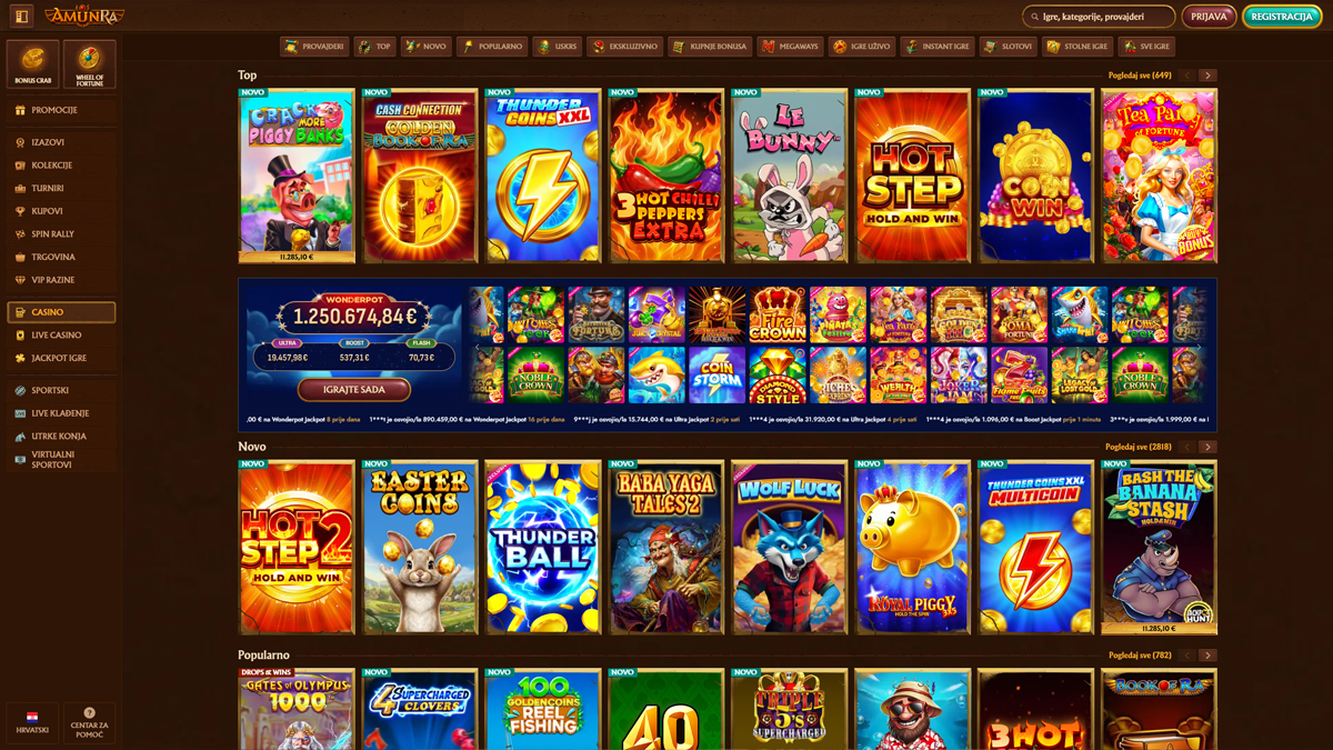 Các máy đánh bạc AmunRa Casino