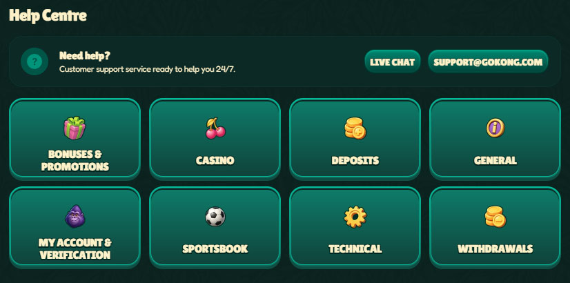 Hỗ trợ khách hàng GoKong Casino
