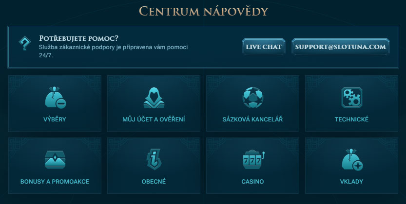 Hỗ trợ khách hàng Slotuna Casino