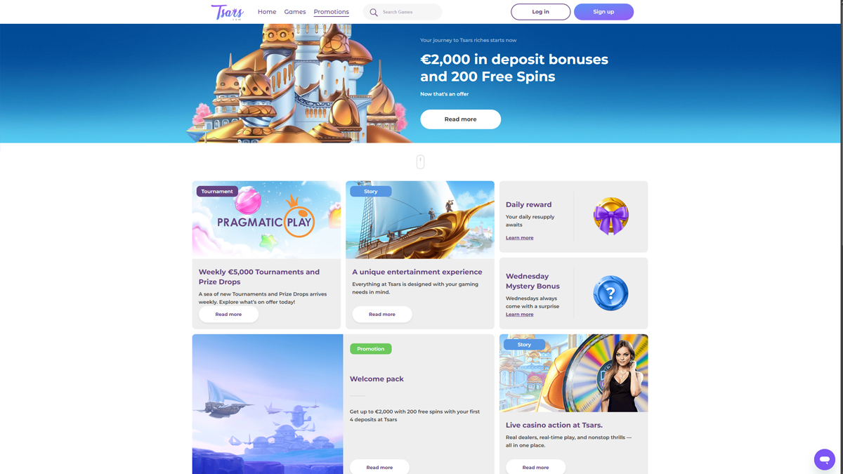 Tsars Casino Bonus