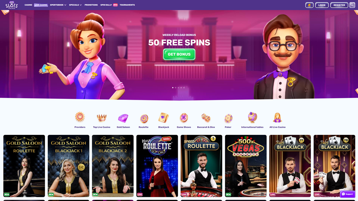 SlotsPalace Casino Live Casino